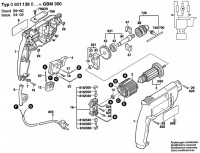 Bosch 0 601 139 041 GBM 350 Drill 110 V / GB Spare Parts GBM350